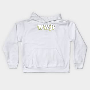 what would jesus say (yellow) Kids Hoodie